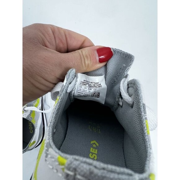 Converse Kids Chuck Taylor All Star Camo Ox White/Ash Stone/Lime Twist Sz 13 New - Picture 7 of 8